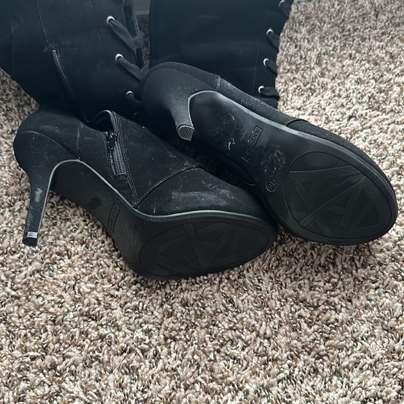 Andiamo high heel boots with fur . - Picture 3 of 4